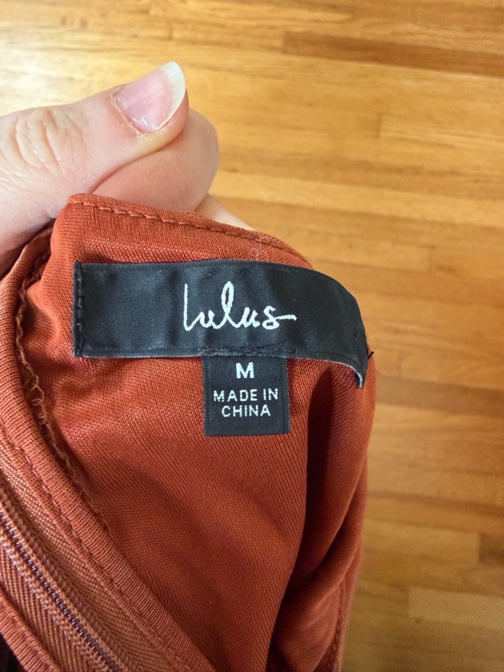 Lulu's Rust Asymmetrical Ruched One-Shoulder Skirt - Picture 3 of 3